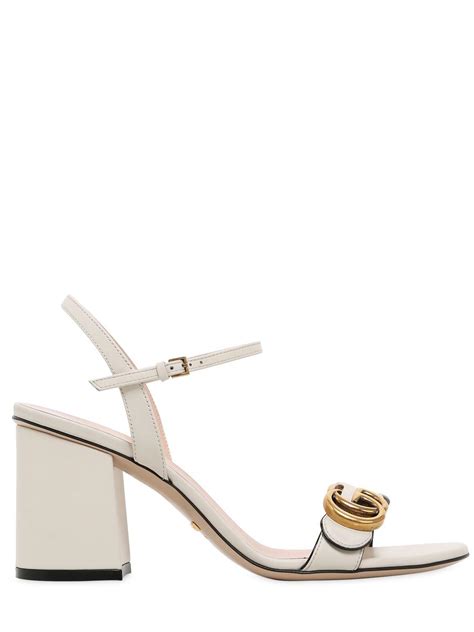 white gucci sandals|gucci white sandals heels.